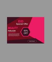 eid special parlour discount banner vector