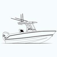 One Color Boat vector