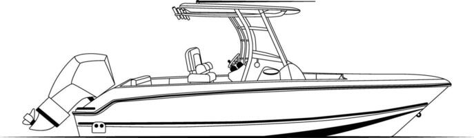 Boat One Color for Laser Cutting vector