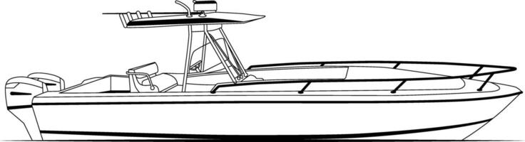 boat one color unique vector
