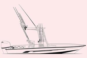 line art illustration and one color vector