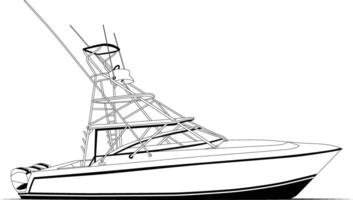 boat one color vector
