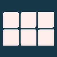 Modern Style Square Shapes with Random Corner Roundness vector