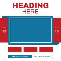 Modern Style Social Media Graphic Design - Flip Card Style Square Banner vector