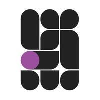 Modern Style Square Shapes with Random Corner Roundness - Modern Style Collage Design vector