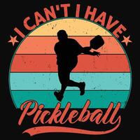 i can't have pickleball vector