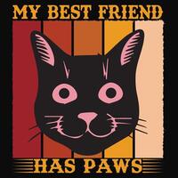 my best friend has paws vector