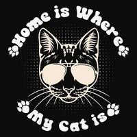 Cat t shirt design unique vector