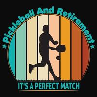 pickleball and retirement vector