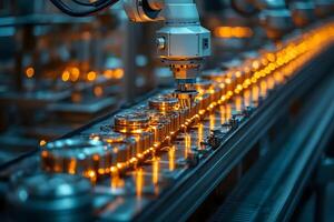 Advanced Robotic Automation in Factory Production Line for Efficient Manufacturing photo