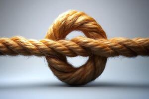 Intricate Knot in Rope - Symbol of Strength and Unity for Design Purposes photo