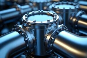 Industrial Steel Pipe Network - Mechanical Infrastructure Design for Engineering Projects photo