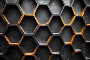 Industrial Honeycomb Pattern with Rustic Texture for Modern Design photo