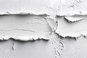 Textured White Peeling Plaster Wall for Design and Decor Concepts photo