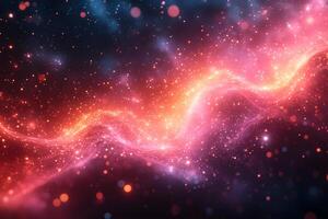Cosmic Nebula Galaxy with Vibrant Colors and Starlight for Space-Themed Designs and Backgrounds photo