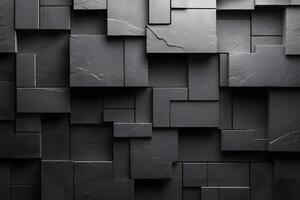 Abstract Dark Geometric Tile Wall Background for Modern Design Projects photo