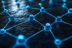 Futuristic Network Concept Digital Integration for Advanced Communication Systems photo