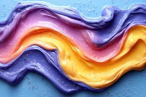 Colorful Swirl of Pastel Slime Texture for Creative Design Projects photo