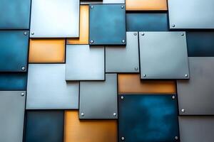 Abstract Geometric Metal Pattern - Modern Design for Wall Art, Decor, and Architecture photo