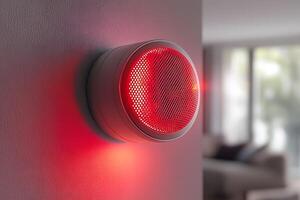 Home Security Alarm with Red Light for Safety and Emergency Alert Systems photo