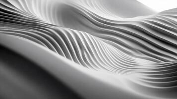 Abstract white wave patterns minimalist flowing texture design photo