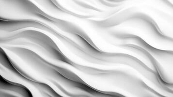 Elegant abstract white wave pattern with smooth flowing texture photo