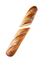 Rustic French Baguette with a Sliced End png