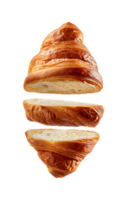 Flaky Croissant with Buttery Layers and Airy Interior png