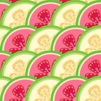 Colorful guava slices in flat style vector