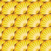 Pineapple slices seamless pattern vector