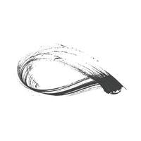 Abstract black ink brush stroke swirl design element on white background. vector
