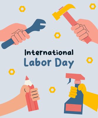 Happy Labor day. illustration. Design For Poster, Banner. Flyer, Greeting Card