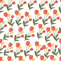 A pattern of tulips vector
