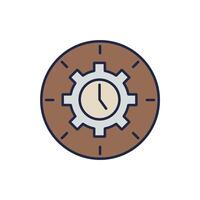 time icons isolated on White Background. Flat style design vector