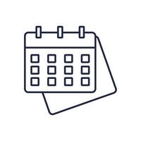 calendar icons isolated on White Background. Flat style design vector
