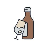 mini bar icons isolated on White Background. Flat style design vector