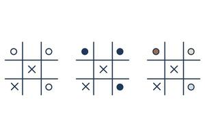 tic tac toe icon Flat style design vector