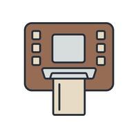 atm icons isolated on White Background. Flat style design vector