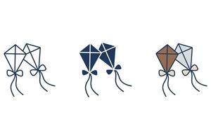 kite icon. Flat style design vector