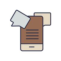 sms icons isolated on White Background. Flat style design vector