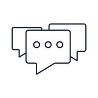 Comment icons isolated on White Background. Flat style design vector