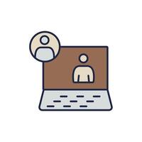 conference icons isolated on White Background. Flat style design vector