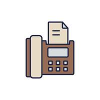 fax icons isolated on White Background. Flat style design vector