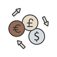 exchange icons isolated on White Background. Flat style design vector