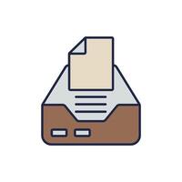 Inbox icons isolated on White Background. Flat style design vector