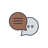 chat icons isolated on White Background. Flat style design vector