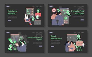 Robot Adviser. Flat Illustration vector
