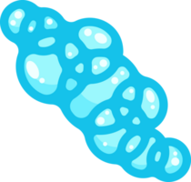 Soap foam bubbles group. Cartoon bath suds clouds. Illustration of blue flat element. Liquid shape of shower gel, shampoo and splashes of detergent png
