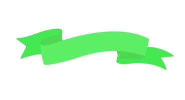 Ribbon blank template simple hand drawn illustration in flat style, curly label design element, template for advertising or marketing promotion, holiday celebration design vector