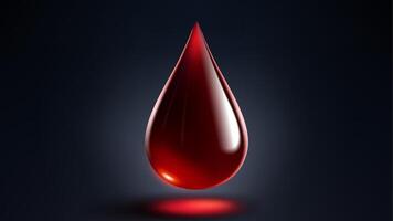 High Quality Blood Drop with Dark Background, Shiny Droplet, Different From Similar , Illustration vector